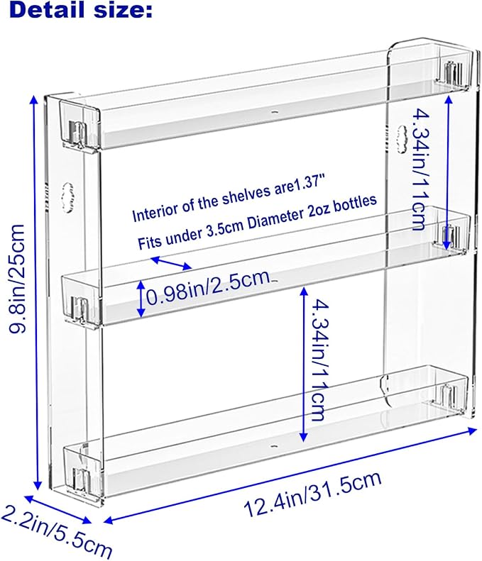 2Pack 3 Tier Display Rack, Acrylic Craft Paint Storage Organizer, Miniature - Image 2