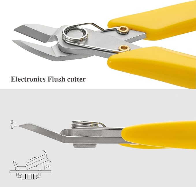 KATA 6 Inch Stainless Steel Wire Cutter, Heavy Duty Side Cutter, Flush Cutters, Micro Cutter Sprue Cutting Pliers for Cutting Electronics, Jewelry Making, Metal Wire, Crafting
