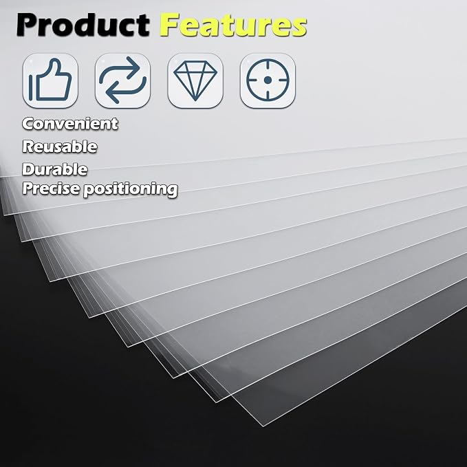 Quilting Template Plastic Sheets, Translucent, 12 x 18 Inches, Reusable Cutting - Image 5