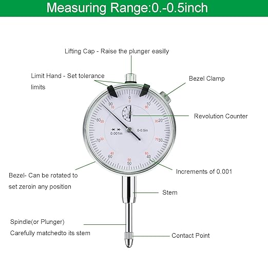 HDLNKAK Dial Indicator Bore Gauges 2"-6"/0.001", Extender Dial Bore Gauges, Cylinder Bore Gauges Measurement, Bore Gauge Set Ensuring Precision for Machinist