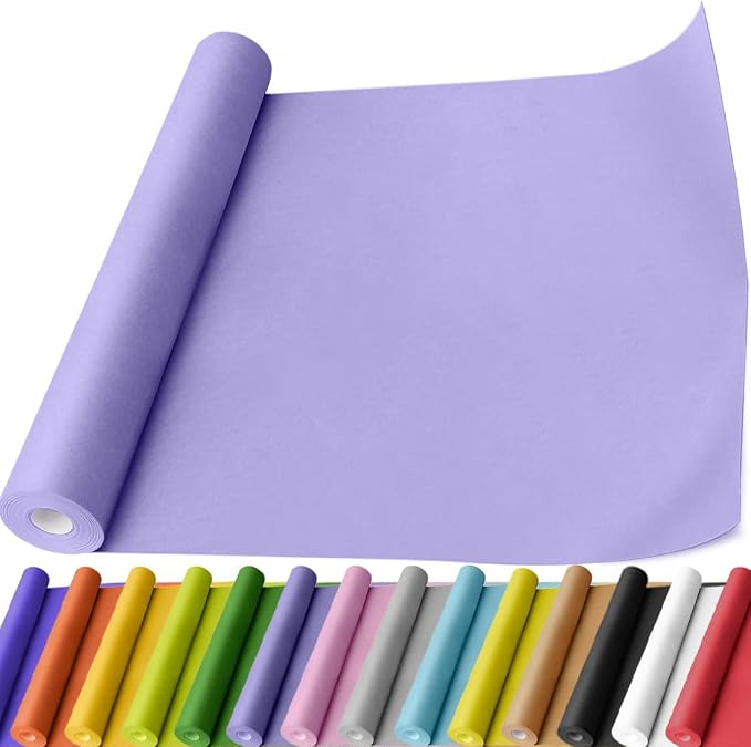 PerkHomy Light Purple Kraft Paper Roll 17.5" x 760" by PerkHomy