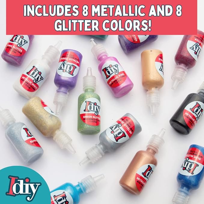 Glitter & Metallic Fabric Paint Set - Image 5
