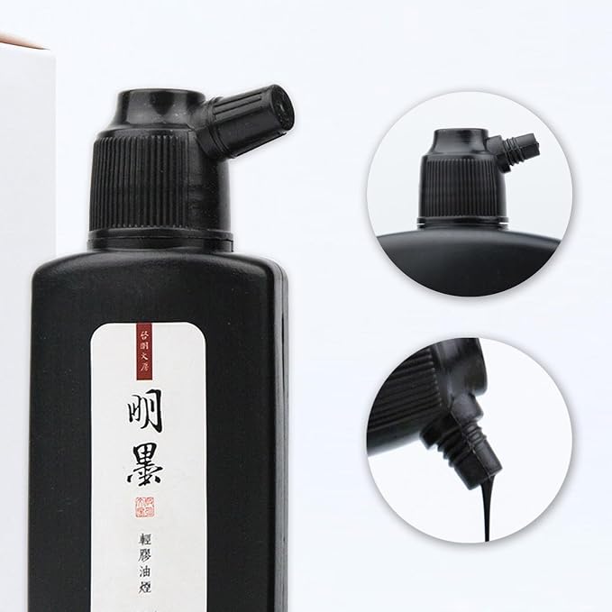 Calligraphy and Sumi Liquid Ink, Traditional Black Sumi Ink - Image 7