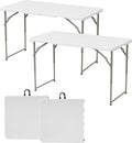 Elevon Folding Table Set of 2, 4 Feet Heavy Duty Fold-in-Half Utility Table by ELEVON