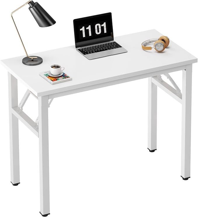 Need Small Folding Computer Desk, 31.5 Inch Writing Table, Sturdy Foldable Desk by Need