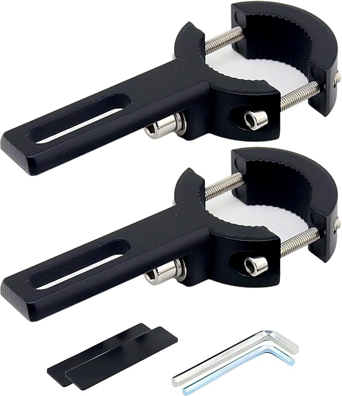 Motorcycle Spotlight Mount Brackets, Motorbike Tube Clamp Turn Signal Mounting Clamp Holder for 0.78"-1.5" Roll Bar (2 Pcs)