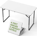 Folding Table, 4 FT Foldable Plastic Table by FoldingFurniture