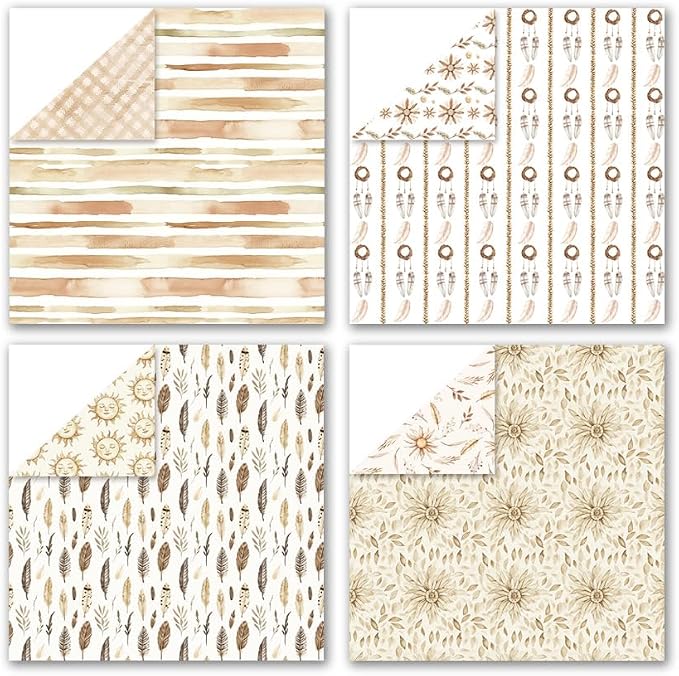 Scrapbook Paper & Scrapbooking Supplies, Boho 6x6 Double-Sided Patterned - Image 4
