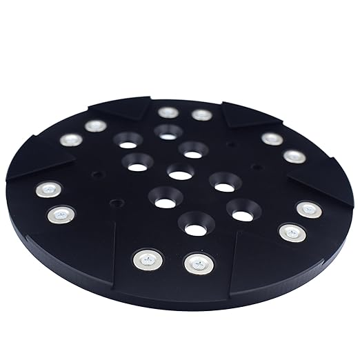 Lavina Grinding Disc Universal 10" Magnetic Adapter Plate, 10 Inch Universal Magnetic Tooling Holder Plate for Edco MK Husky Blastrac Virginia Abrasive Grinder
