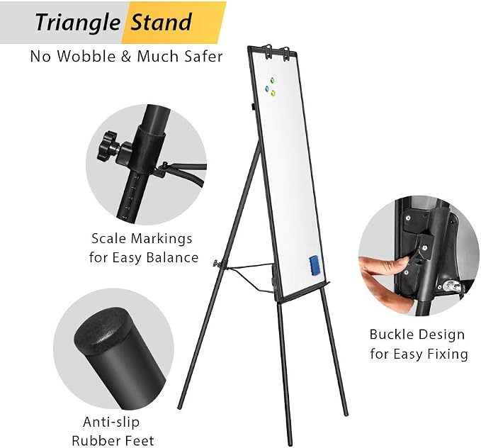 Maxtek Easel Whiteboard 40 x 28, Stand Tripod - Image 2