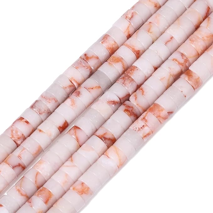 150Pcs 4×2mm Natural Red Web Jasper Spacer Stone Beads - Image 3