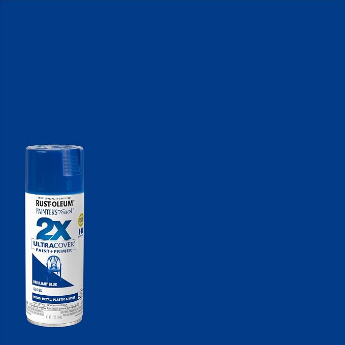 Rust-Oleum Painter's Touch 2X Ultra Cover Spray Paint, Gloss Brilliant Blue | - Image 2