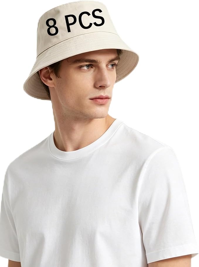 Bucket Hats Bulk Solid Color DIY Blank Hat Bucket Hats by DASSNANE