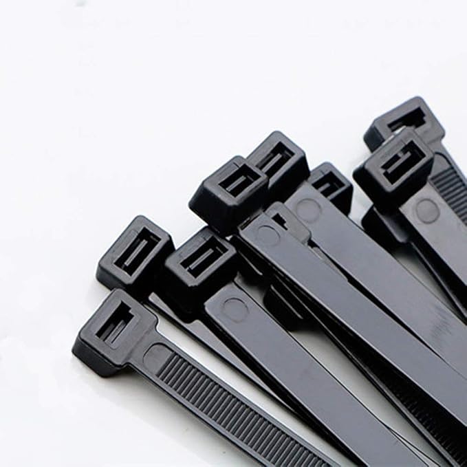Zip ties 12 inch Black small Nylon Cable ties 100 per pack for Indoor and Outdoor Uses 3 latches for stronger locks With 60 Pounds Tensile Strength