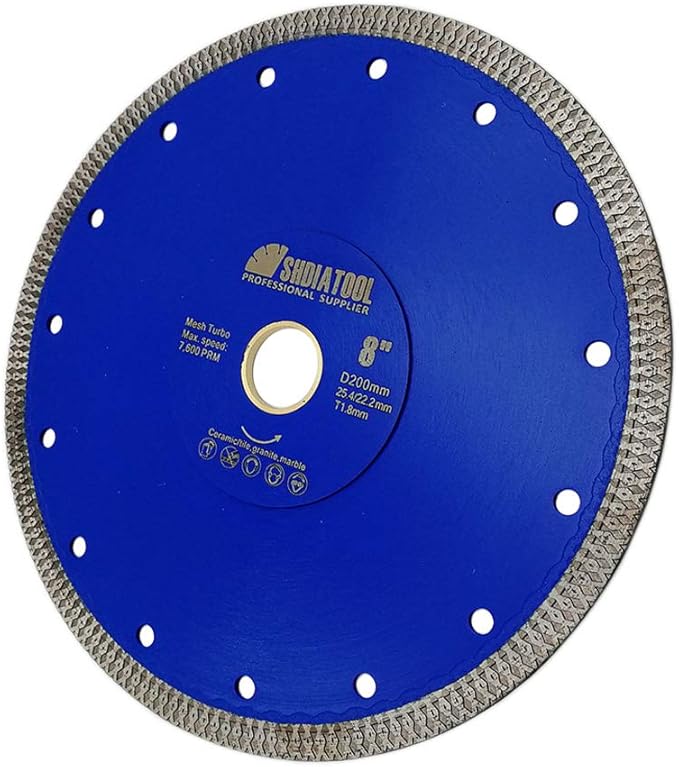 SHDIATOOL 8 Inch Diamond Saw Blade Cutting Porcelain Tile Ceramic Granite Marble Brick(2-Pack)