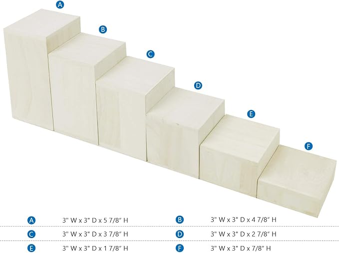 Mooca Wooden 6 Pcs Square Risers - Image 2