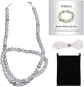 4mm Matte White Quartz Bead, 15-Inch Matte Round Loose Stone Beads by THRELE