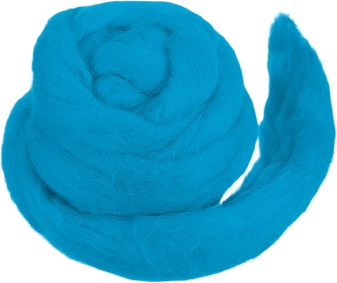 MECCANIXITY Wool Roving Yarn Soft Felting Wool 50g/1.76oz Pure Chunky Roving by MECCANIXITY