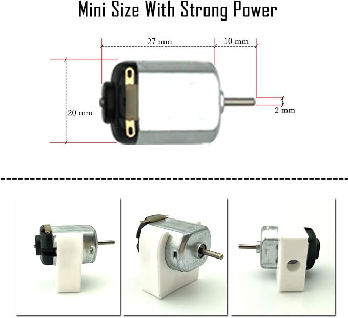EUDAX 6 Set Rectangular Mini Electric 1.5-3V 24000RPM DC Motor - Image 6