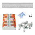5Pcs DIN Terminal Blocks, 2 Conductor Compact Wire Conductor Splicing Connectors, KV223 Lever Wire Connectors for AWG 28-12, 600V 32A