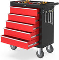 5 Drawers Rolling Tool Chest, Portable Storage Tool Box with Wheels, Rolling Tool Box with Lock for Warehouse, Garage, Repair Shop and Tool Room