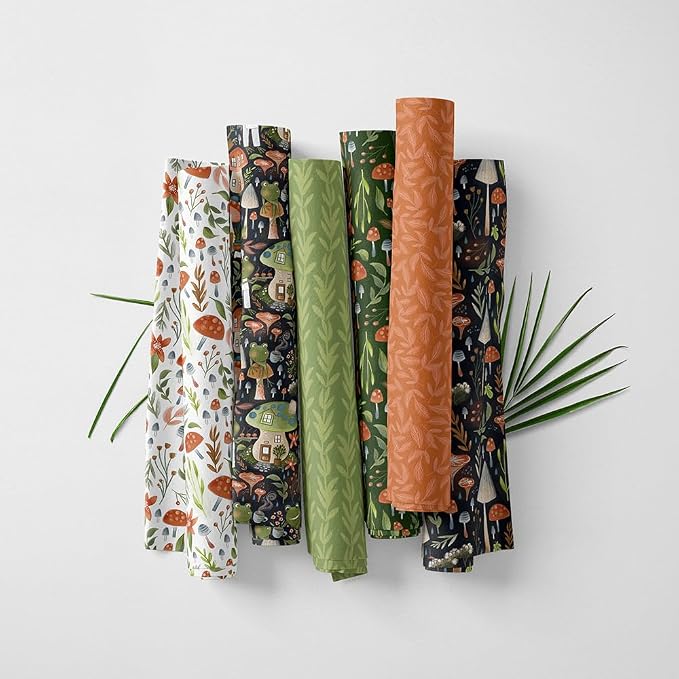 Woodland Patchwork Fabric Panel 100x155 cm – 100% Cotton Satin, 6 Coordinated - Image 3