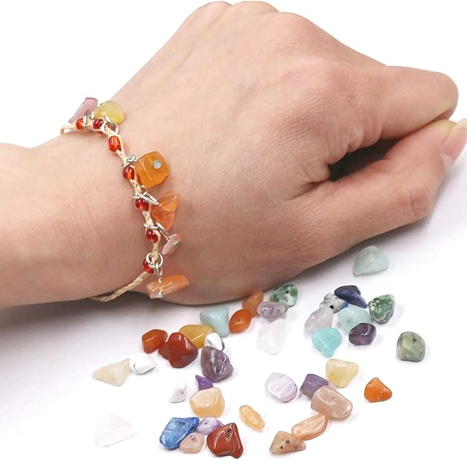 GangGangHao 1888 Pcs Natural Chip Stone Beads About 500g Irregular Gemstones - Image 6