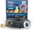 Radiant Solutions Company Intelligent Heat Tape for Water Pipe Freeze Protection - with GlowCap™, Built-in Thermostat, Tape Included, 10-yr Warranty, Heavy-Duty, Self-Regulating, 120V (100 Ft)