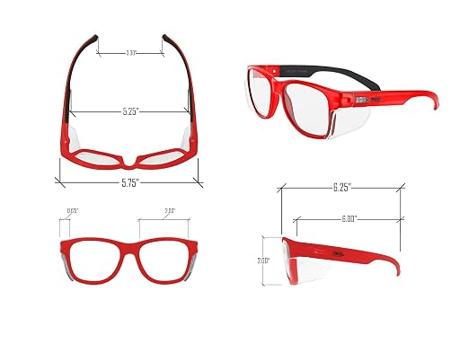 MAGID Y50 Safety Glasses for Construction | Red Frame — 72-Pack, ANSI Z87.1+ - Image 7