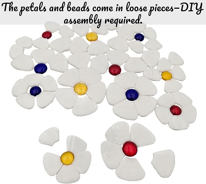 Esweny 12 Flower Stained Glass Mosaic Tiles - Image 2