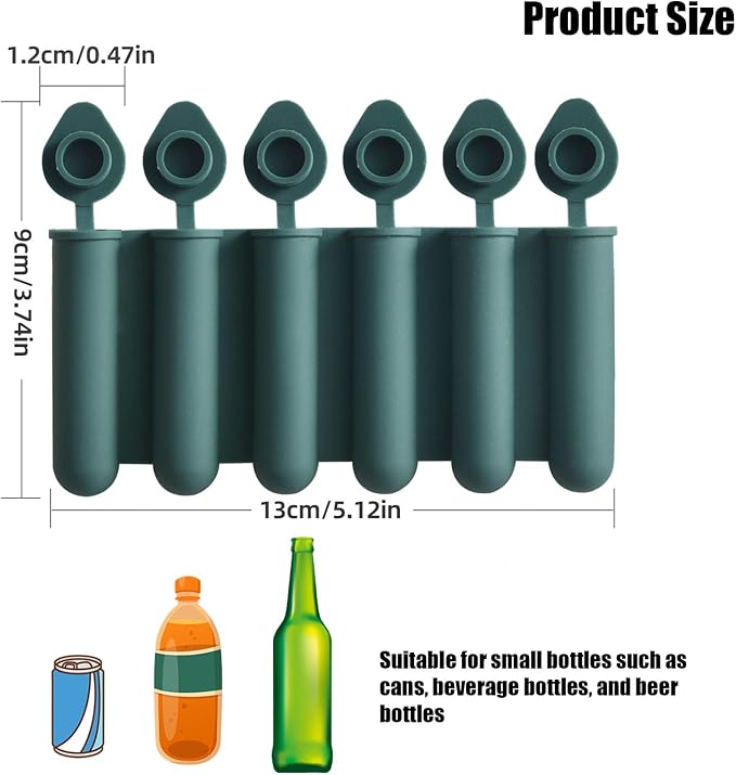 Silicone 6-Cavity Suppository Mold Ice Cube Mold - Image 3