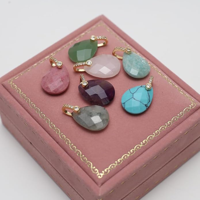 LE SKY Natural Stone Pendants Healing Crystal Gemstones - Image 4