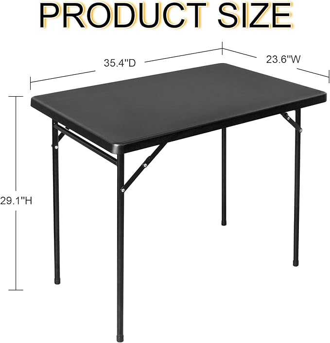 3ft Rectangular Folding Table, All-Occasion Plastic Event Table - Image 3