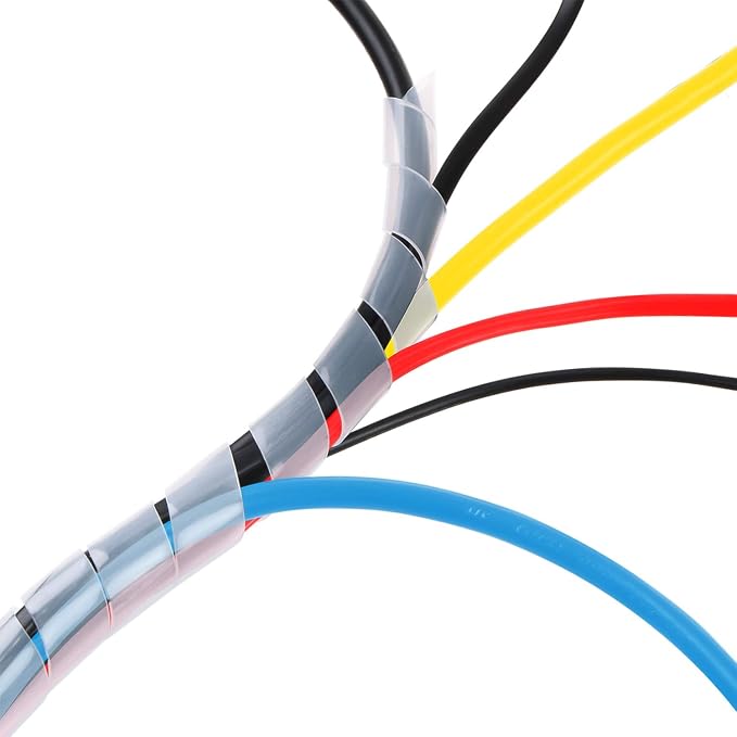 20Ft XHF 1/2" Clear Spiral Cable Wrap 12mm Cord by XHF