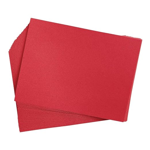 Colorations 9" x 12" Mediumweight Holiday Red Construction Paper by Colorations
