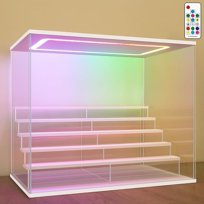 NONEMEY LED Acrylic Display Case, 6 Tier Display Case by NONEMEY