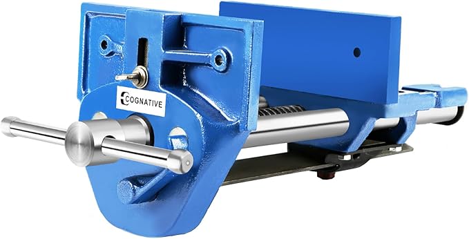 7 Inch Woodworking Vise, Heavy-Duty Cast Iron Wood Working Vise Quick Release Lever for Workshop and Home Use