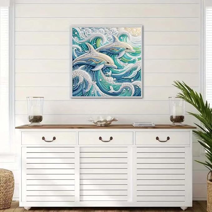 Dolphin Animal Special Shape Diamond Art Kits - Image 6