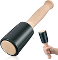 Precision 15oz Wood Carving Mallet for Woodworking, Ergonomic Wooden Handle Reduces Hand Fatigue, Non Marring Urethane Head Protects Wood Carving Chisels, Wooden Mallet