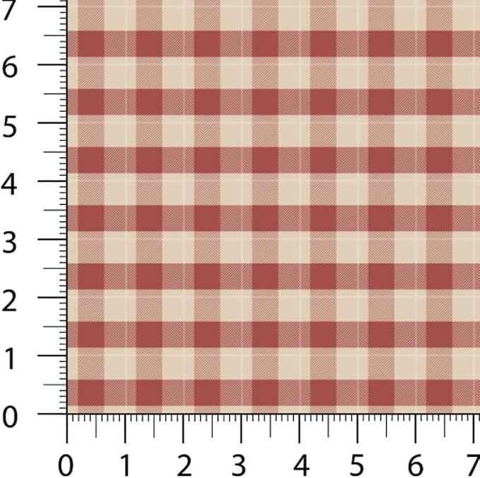 Patchwork Fabric Panel 100x155 cm, 100% Cotton Satin, 6 Coordinated Gingham - Image 9
