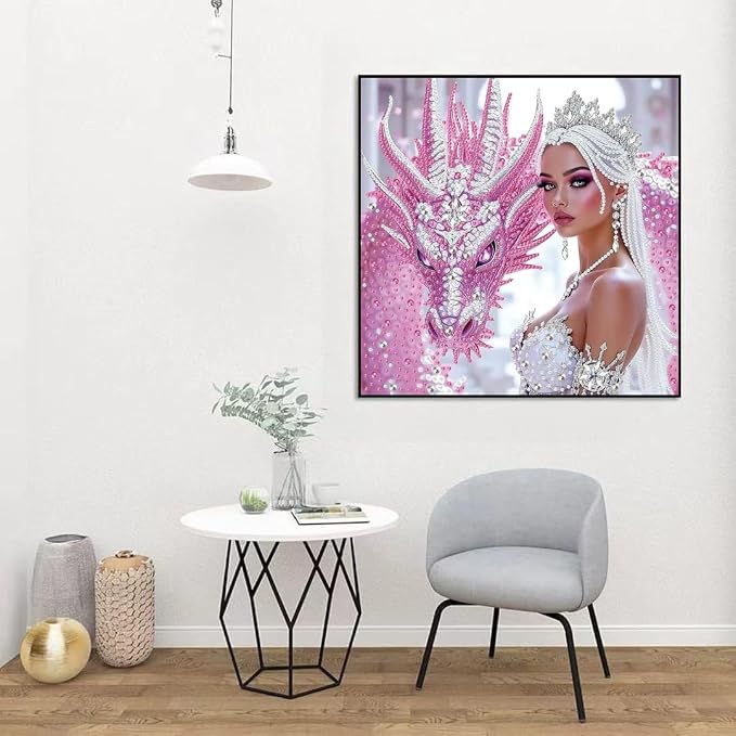 Dragon Diamond Art Kits for Adults, Full Drill Diamond Painting Kit 12x12in - Image 5