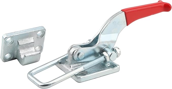 MOUYAT 2 Pack Heavy Duty Toggle Clamp, 4000Lbs Capacity Pull Toggle Latch Clamp with Adjustable Threaded U Bolt, 40370 Self Lock Toggle Clamp Tool for ToolBox Case
