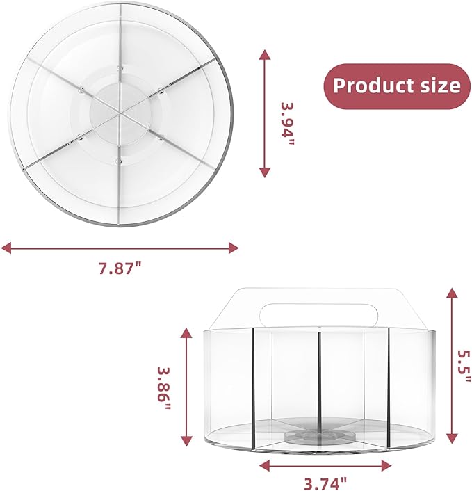 Absonic 250pcs Acrylic Pencil Holder Marker Organizer, 360-Degree Rotating Pen - Image 8