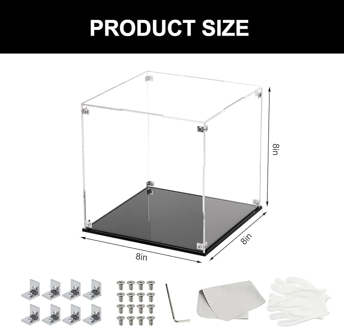 Clear Acrylic Display Case for Collectibles Assemble, Cube Box Dustproof - Image 7
