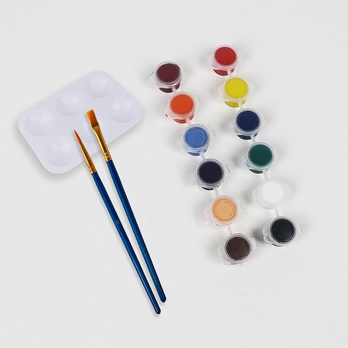 LNAUJS 8 Pack Plastic Paint Tray Palettes, 6 Well Rectangular Palette, - Image 4