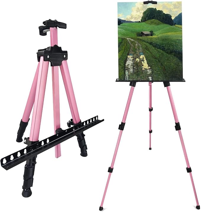 RRFTOK Pink 17-66 Inch Adjustable Art Easel Stand by RRFTOK