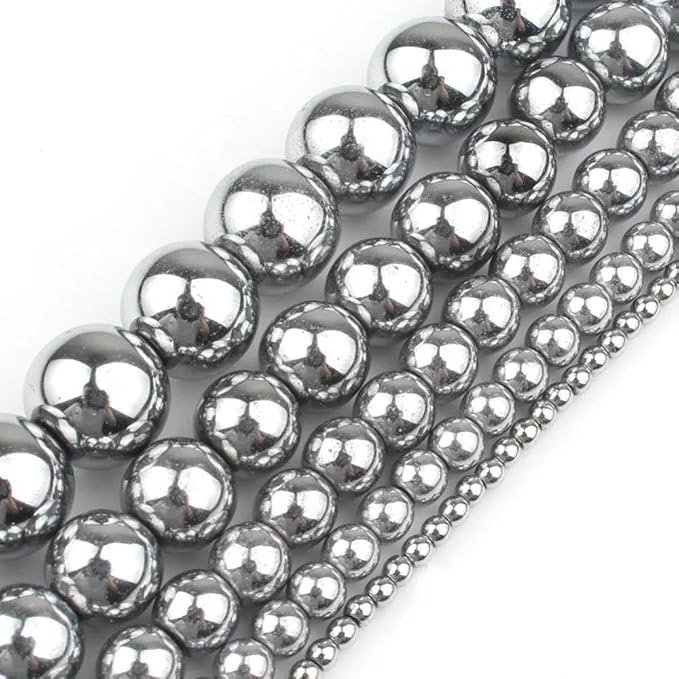Zenkeeper 108Pcs Silver Hematite Spacer Loose Beads Bulk - Image 3