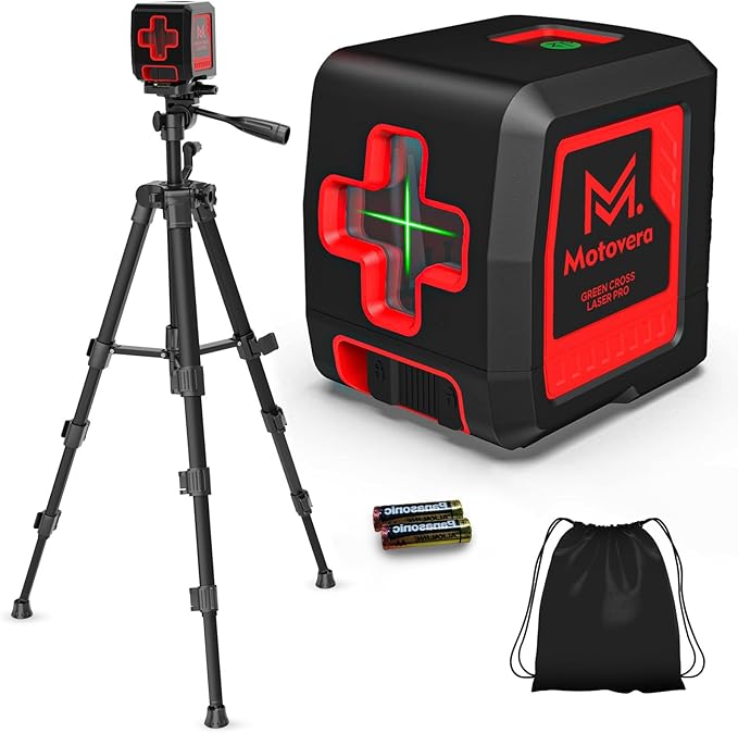 Motovera Self Leveling Laser Level 100ft, 4 Brightness Modes & Pulse Function by Motovera