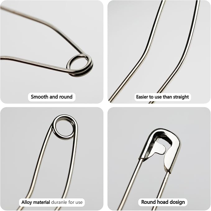 Quilt Safety Pin Curve 2 inch Sewing Supply Large Curve Safety Pin Quilt - Image 5