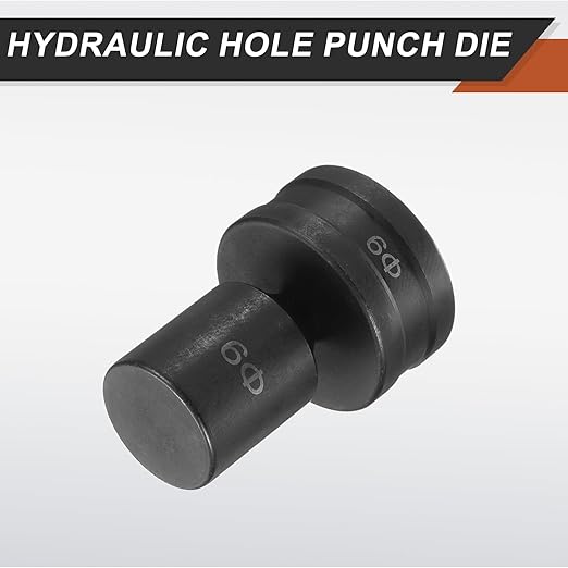 HARFINGTON Hydraulic Hole Punch Die Φ9mm Round Hole 40Cr Steel Electric Punching Kit for CH70 Electric Punching Machine, Black